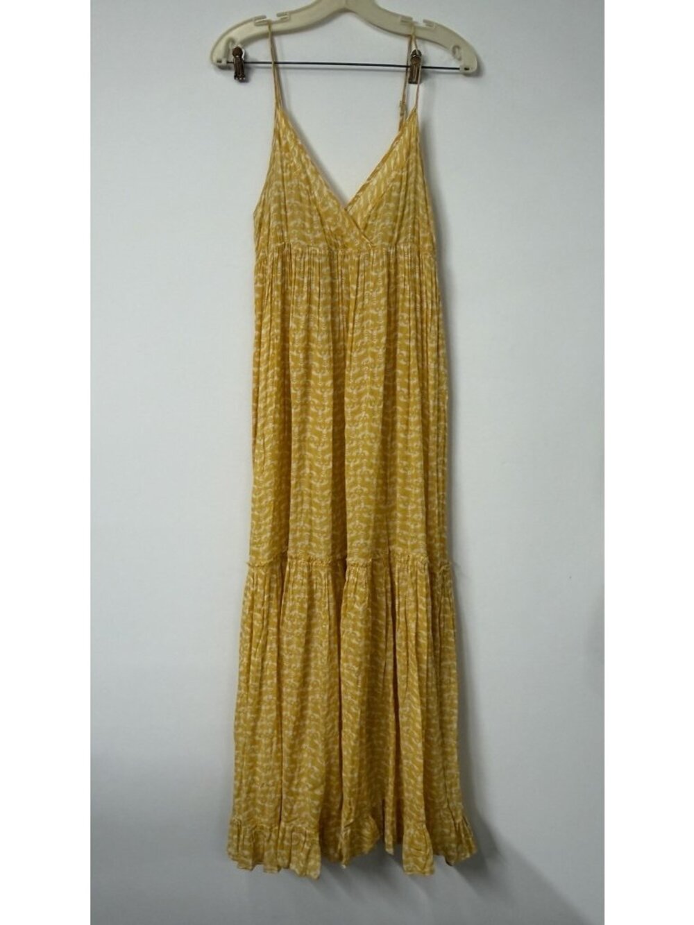 Porridge Dress Women’s Small Yellow Lobster Print Cotton Maxi Boho Anthropologie